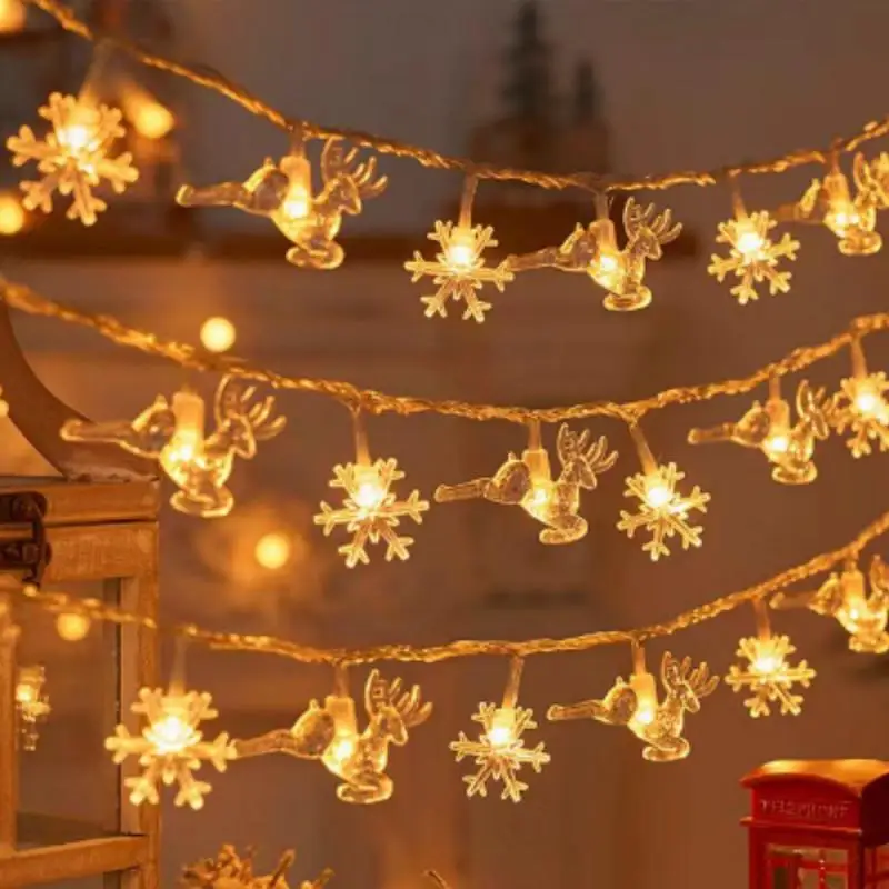 3M 2024 Kerstdecoratie voor thuis Kerstverlichting Sneeuwvlok Lichtslingers Fairy LED-lamp Nieuwjaar 2025 Boomtuin Noel 6