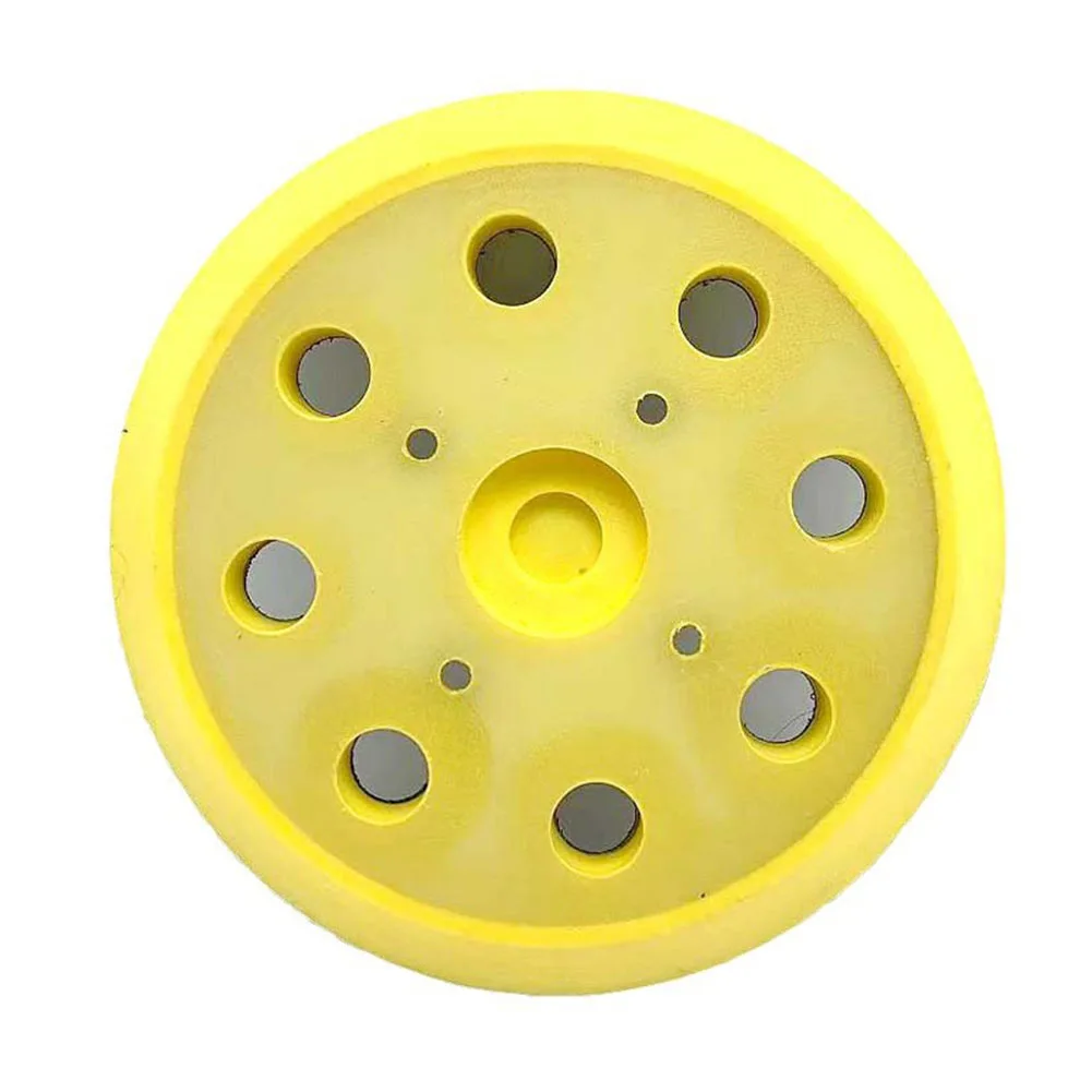 Yellow And Black Sanding Pad 8 Hole Sanding Backup Pad Power Sander 8 Holes Design Long for service Life Yellow
