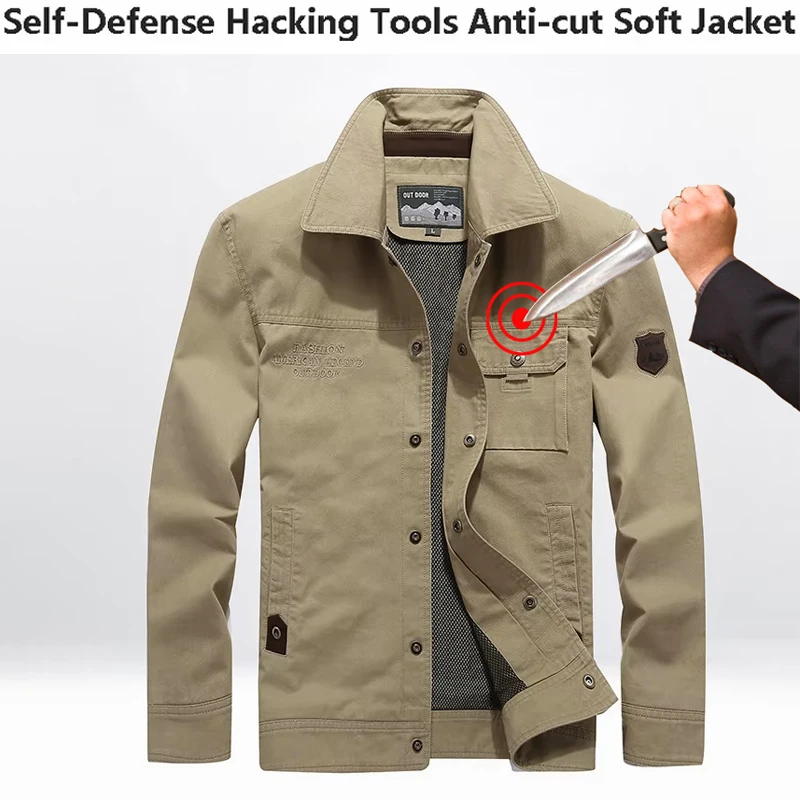 Military Tactical Self-Defense Cut-proof Clothes 5-level Anti-cutting Anti-puncture Anti-tearing Outdoor Body Protection Jacket