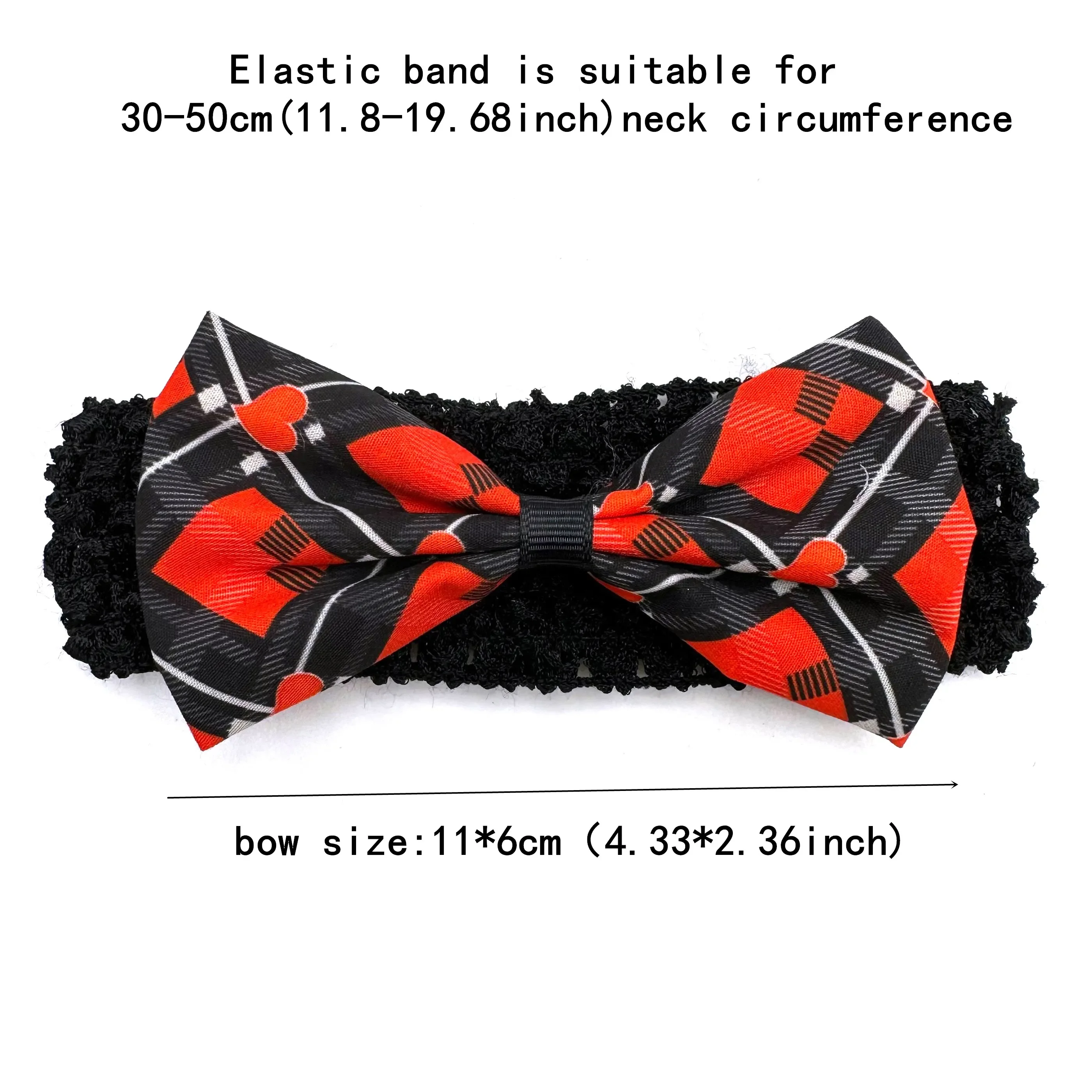 30/50pcs Pet Dog Collar Accessories Small Middle Large Dog Bow Tie with Elastic Band for Valentine's Day Pet Dogs Holiday Bow