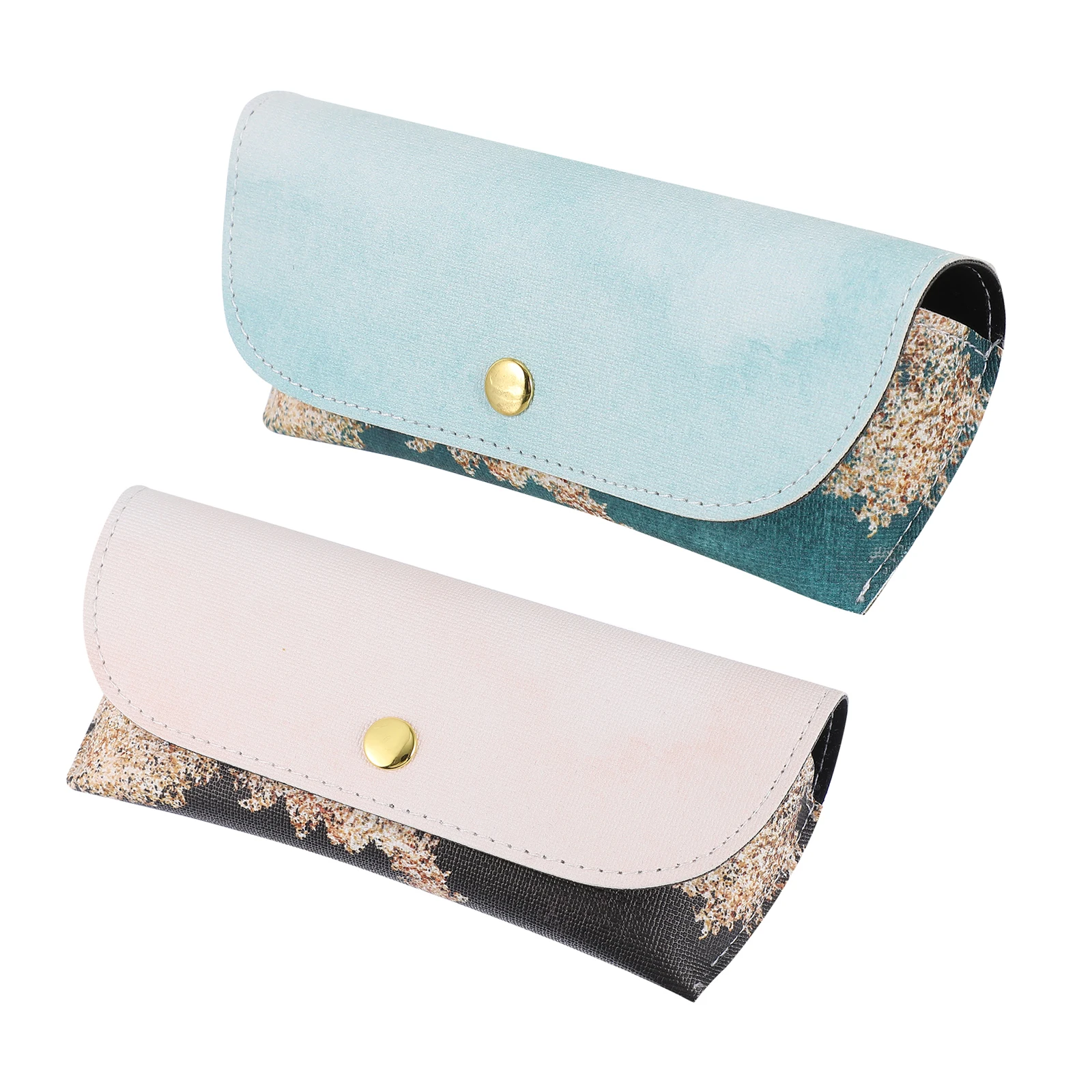 

2 Pcs Glasses Case Soft Lightweight Portable Eyeglasses Storage Box Travel Spectacles Protector Case Bag Accessories