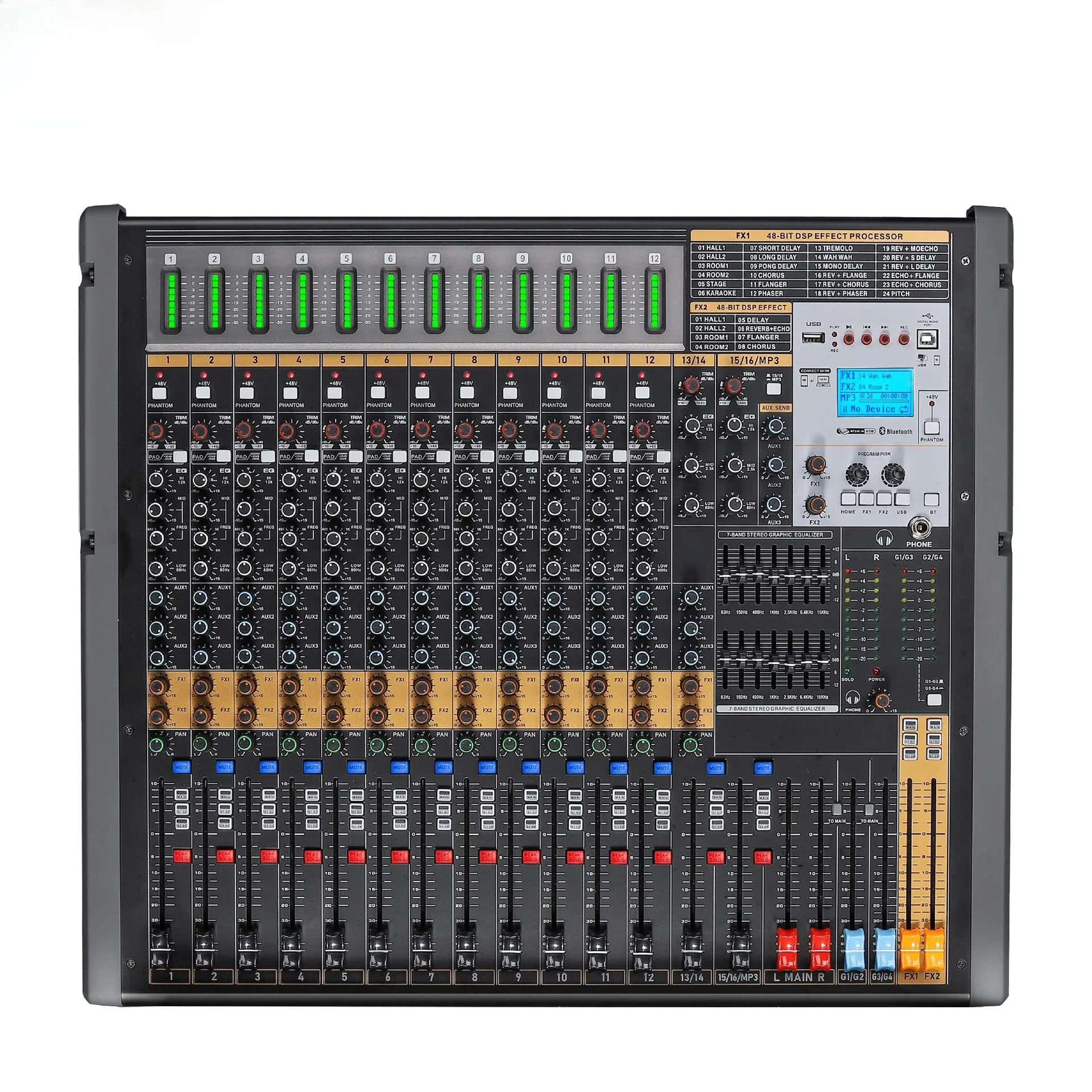 TFB-16 Hot Sell 16 Channels Digital Mixer Console Music Audio Dj Mixer Console For Professional Audio Mixer