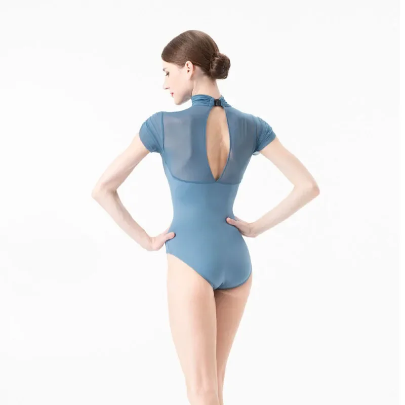 

New Ballet Leotard for Women's Training Swimsuit Design Stacked high Collar Dance Bodysuit Adult Ballerina Performance Clothes