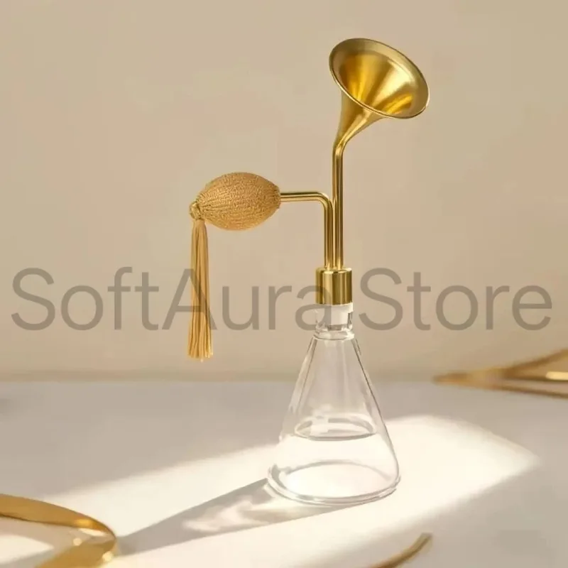 Woven Airbag Fitted 80ml Double Layer Glass Bottle For Fragrance & Coffee Bean Shop Scent Identification