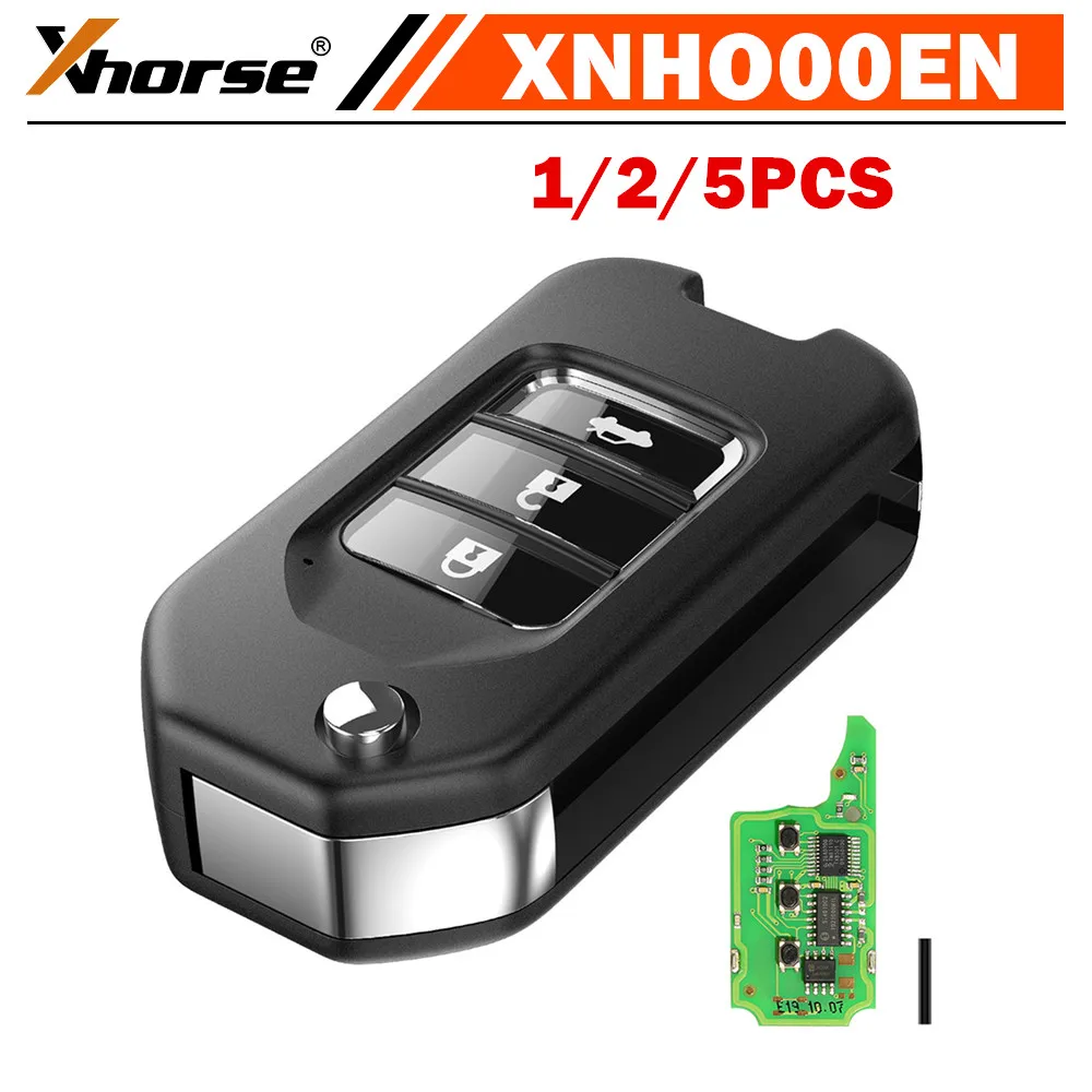 

1/2/5 Pieces Xhorse XNHO00EN Wireless Remote Key for Honda Flip 3 Buttons Working With Mini Key Tool/Max Pro/VVDI2