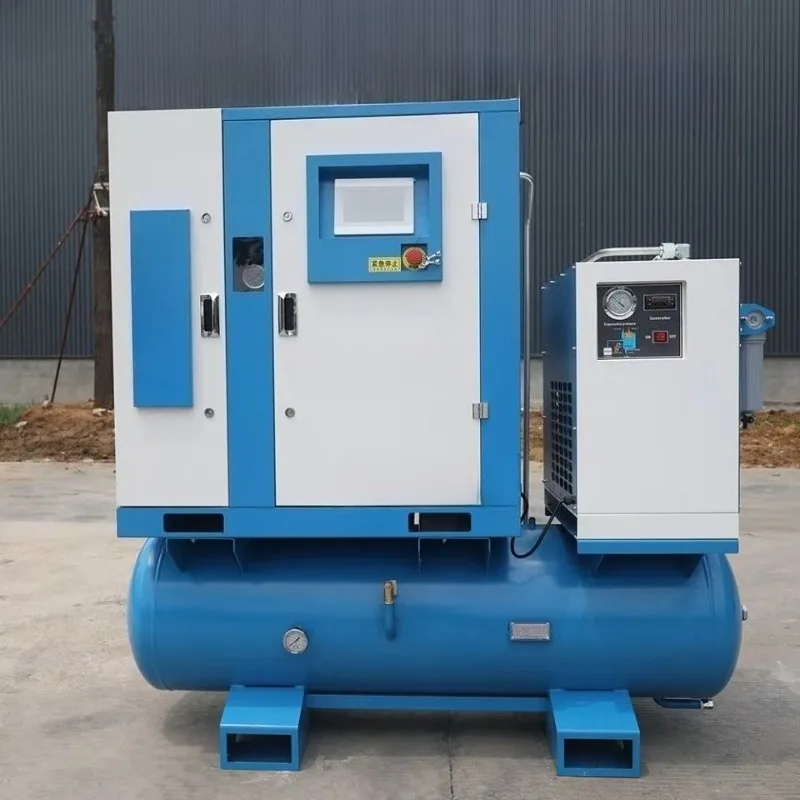 Screw Air Compressor Energy Efficient Variable Frequency Pump For Production Lines Workshops And Various Industrial Air Delivery