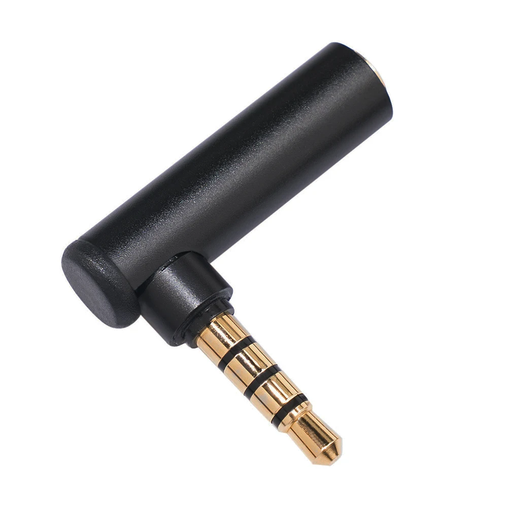 1/2/5Pcs 3.5mm Jack kąt prosty Adapter Audio wtyczka Jack męski do żeńskiego 90 stopni AUX Adapter 1/8 TRRS złącze słuchawki Stereo