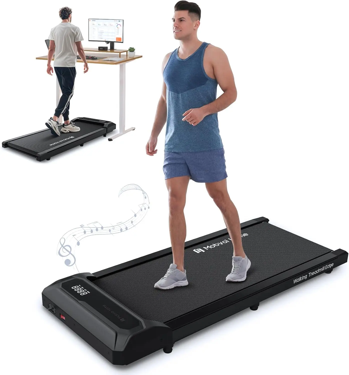 Cinta de correr portátil compacta para el hogar y la Oficina, máquina de correr con Control remoto, 265 libras