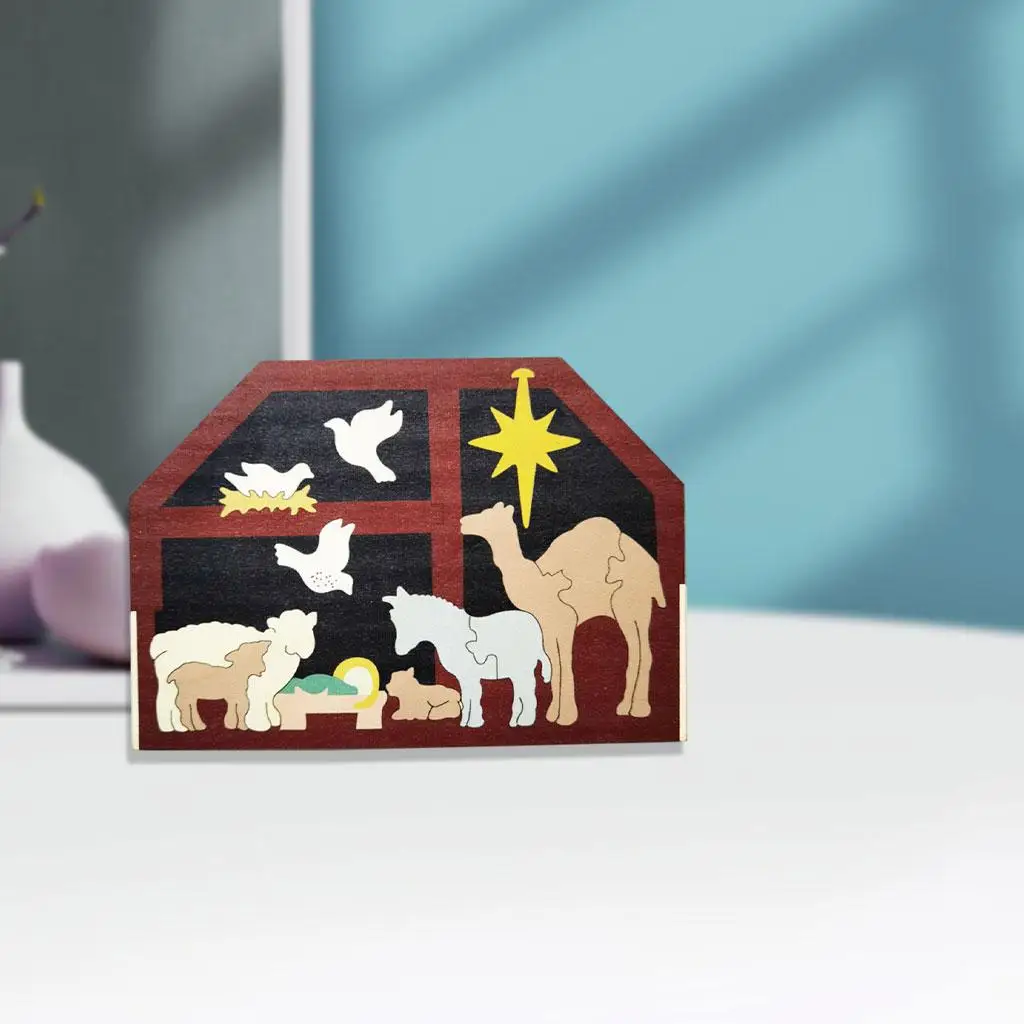 Nativity Puzzle Craft Decoration Statue Christmas for Adult girls and boys