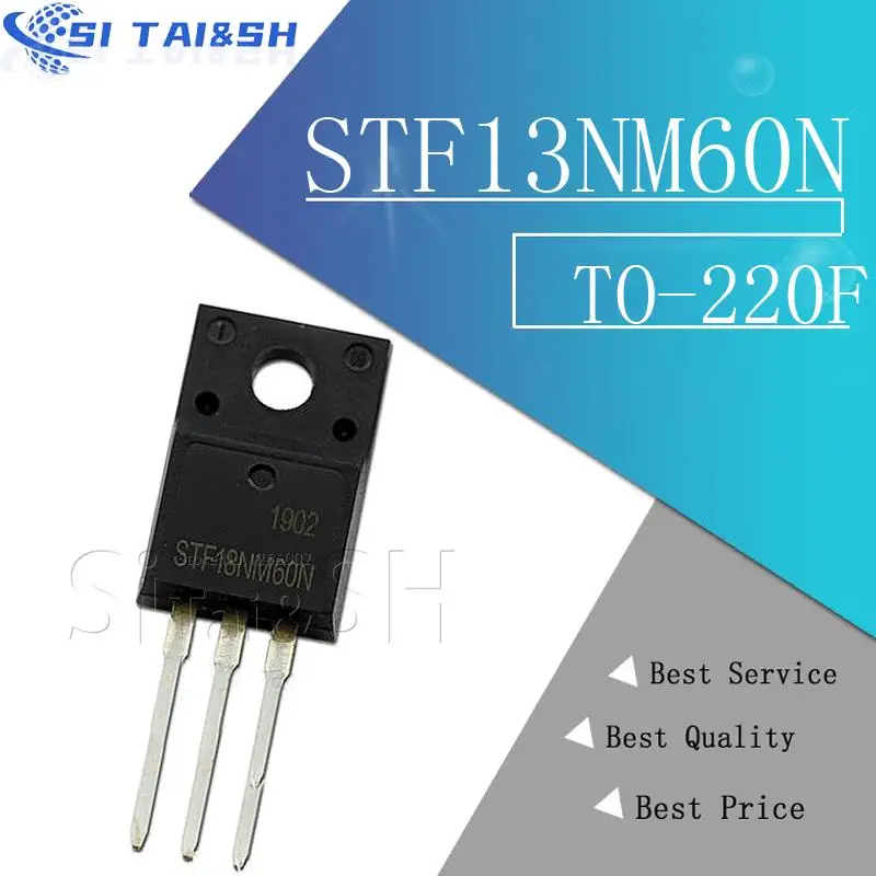 10PCS STF13NM60N 13NM60N 13NM60 MOSFET N-CH 600V 13A TO-220F