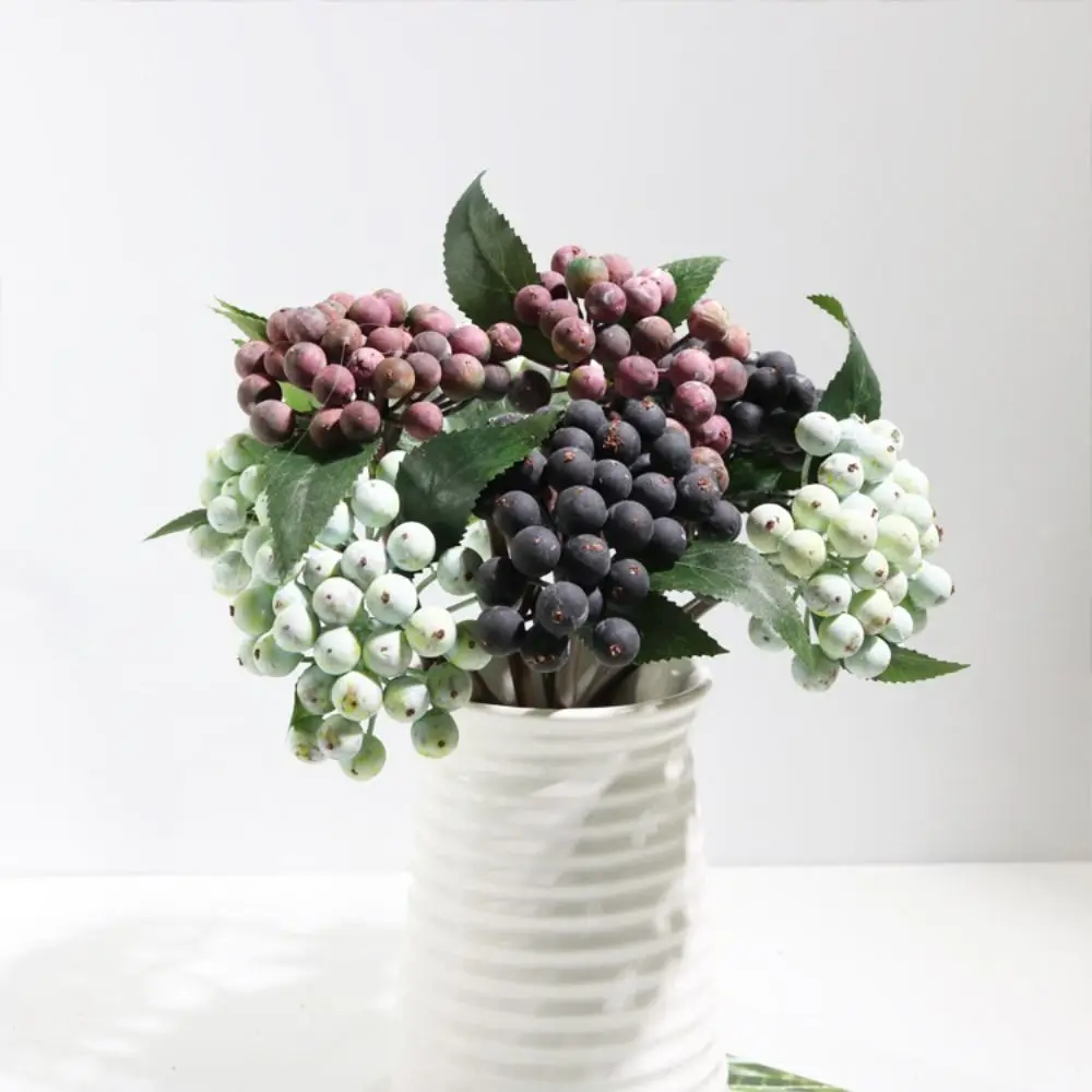 Amerikanisches Pastoral-Arrangement mit künstlichen Beeren, künstliche Weihnachtsblumen, DIY-Beeren-Requisiten – Detail 3