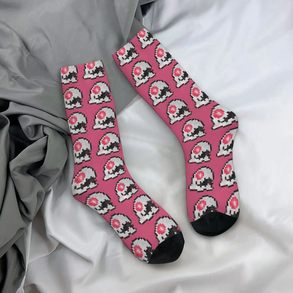 Men's Bubble Bobble Monster Crew Sock, Engraçado Crazy Sock, Vintage Pixels, Hip Hop, Harajuku Bubble Bobble Game, Qualidade Impressa, Meninos Tripulação Sock