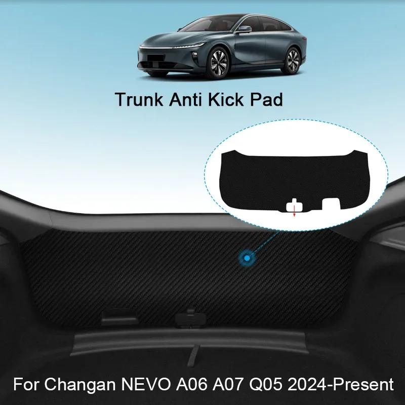 Car PU Leather Mat For CHANGAN NEVO A06 A07 Q05 2024 Anti-kick Cushion Trunk Weather Dustproof Tailgate Sticker Auto Accessories