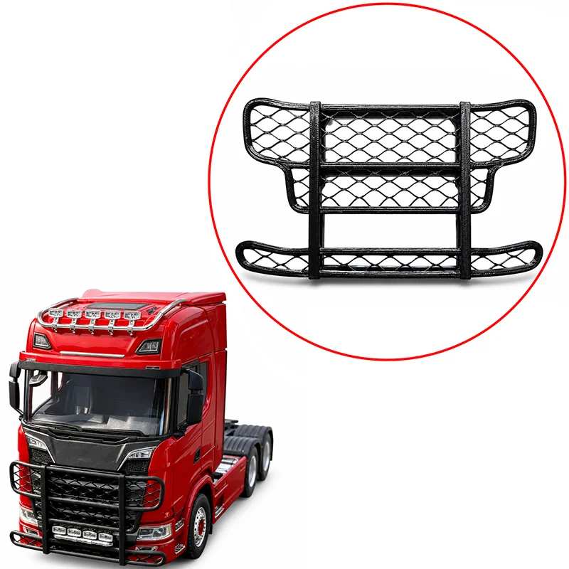1PCS For Scania 770S Kabolite 1/14 RC Heavy Truck Front Bumper Guard Protector Plastic Split Hinged Magnetic Upgrade Accessories