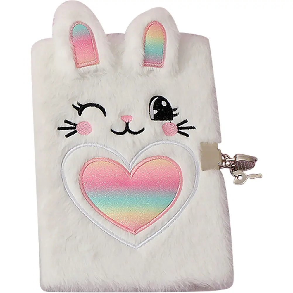 Cartoon Little Rabbit Lockable Notebook Portable Diary Diary Notebook Cute Journal for Note Taking Cartoon Notepad