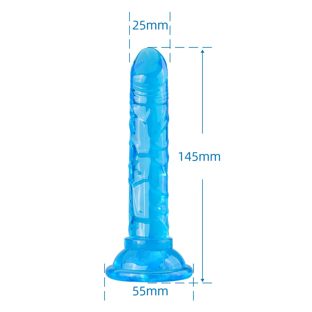 Strap On Penis Dildo with Suction Cup Butt Plug Crystal Realistic Dildo Colorful Sex Toys for Adult Women G Spot Toys Sex Shop