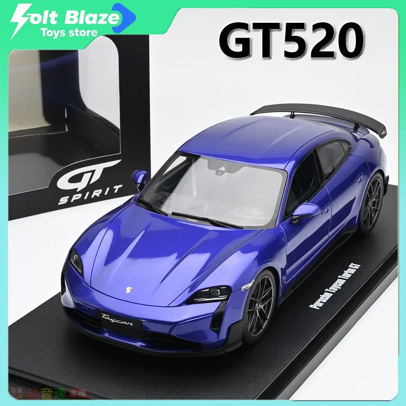 

GT Spirit 1/18 Porsche Taycan Turbo GT Purple Color Resin Car Model Simulation Collectible Cars Room Display Models Boy Toy Gift