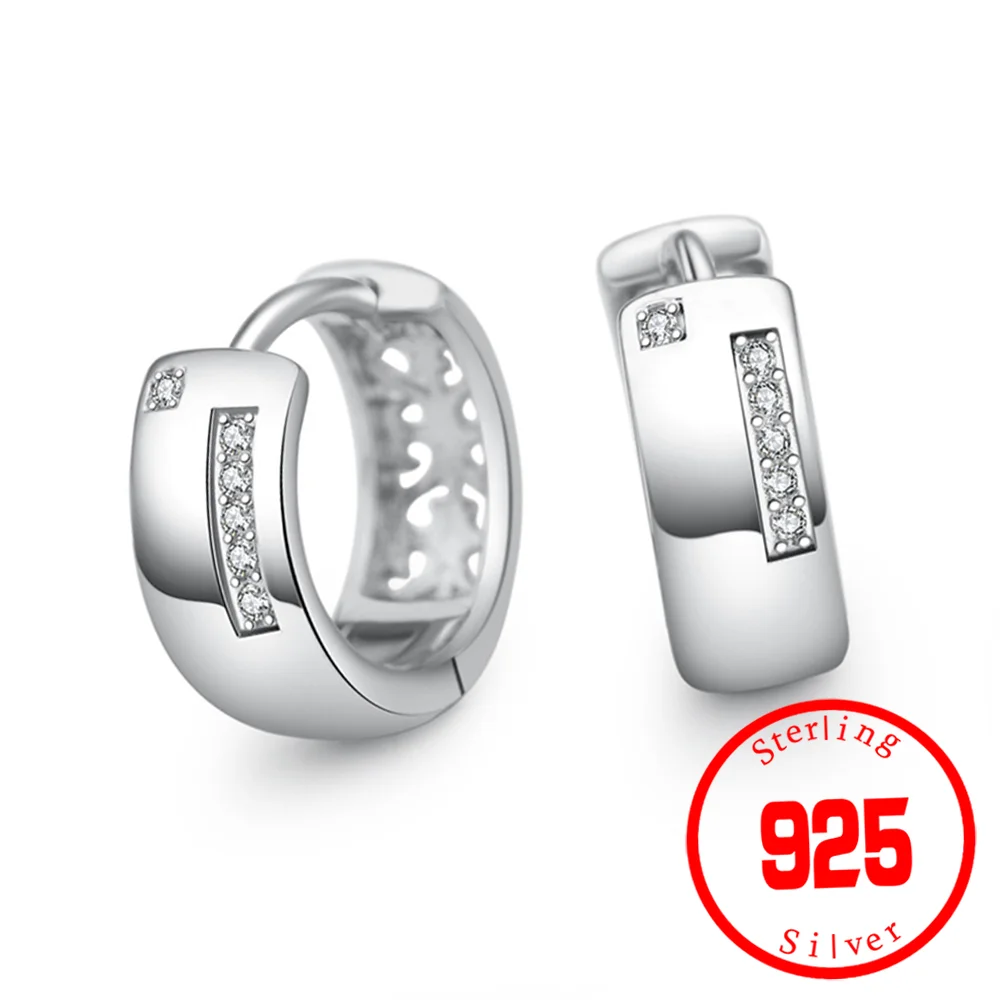 

HOT SALES!!! New Arrival Women's Wedding Party Cubic Zirconia 925 Silver Ear Hoop Huggie Earrings Wholesale Dropshipping