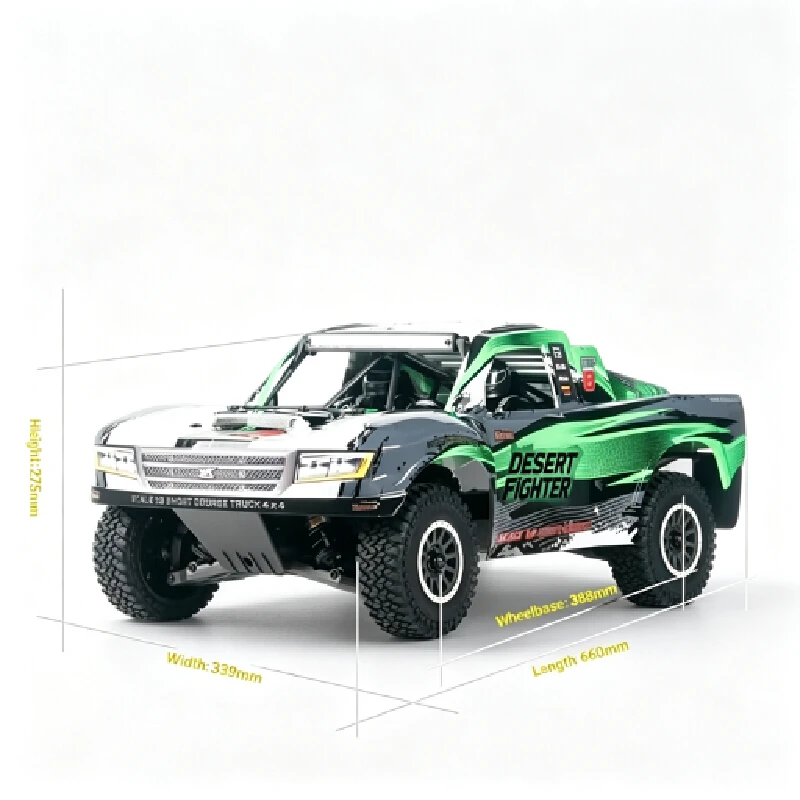1:8 Rc Remote Control Car 4wd Brushless Short Course Truck Indep. Suspension Shock Absorber Off Road Desert Model Toy Gift For B