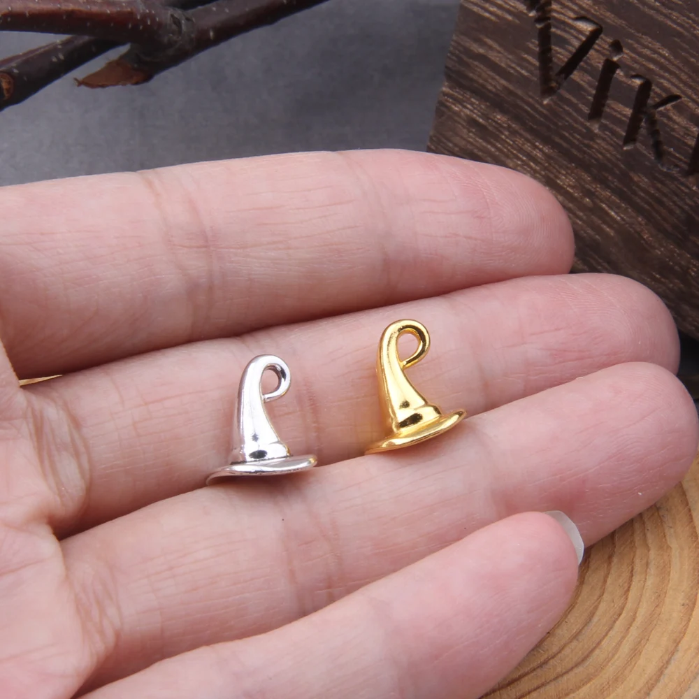 20pc/bag Zinc Alloy Antique Silver/gold Color Magician Hat Charms DIY Jewelry Findings