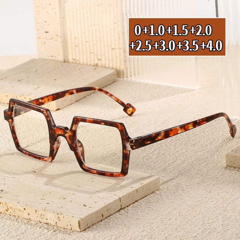 

Vintage Square Women Reading Glasses Unisex Ultra-light Fashion Anti-radiation High-definition Presbyopia Eyeglasses +1.0+1.5