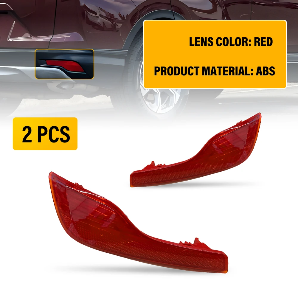 

2Pcs Rear Bumper Reflector Red For Honda CR-V 2017 2018 2019 Rear Bumper Light Cover Car Accessories