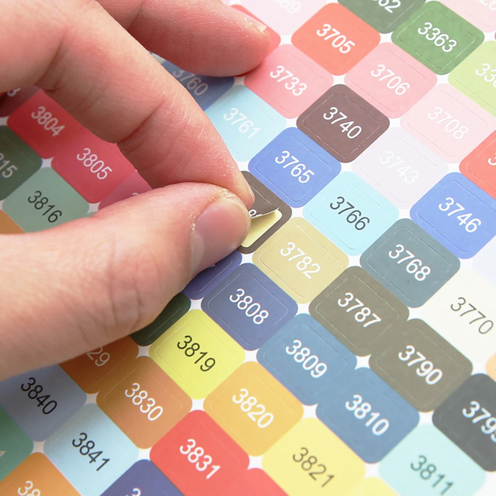 DMC Colors Number Label Stickers for Diamond Painting Storage Box Mosaic Beads Organizer Bottle Tool Cross Stitch Label and Mark