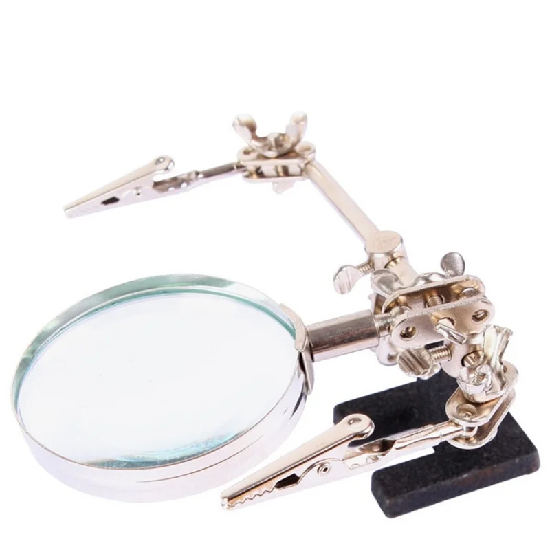 5X Magnifying Glass Helping Hands Soldering Station Adjustable Third Hand Tool for Precision Welding Repair Work
