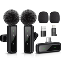 Wireless Lavalier Microphone for iPhone iPad Android Laptop Devices  Live Video Recording Streaming Noise Cancelling Mini Mic
