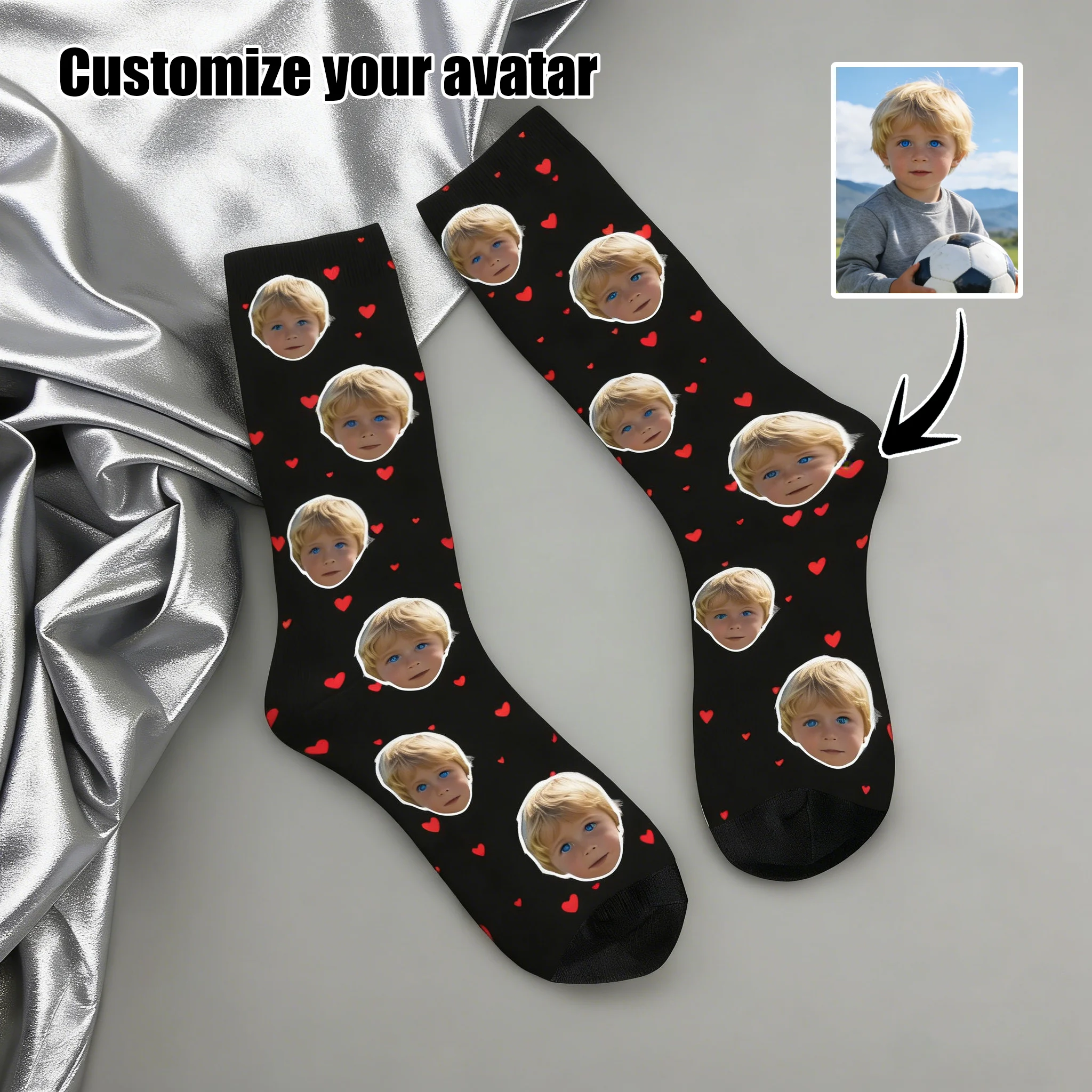 جوارب الرمزية المخصصة للرجال والنساء، جوارب صور مخصصة، جوارب صور شخصية، هدايا شخصية #1