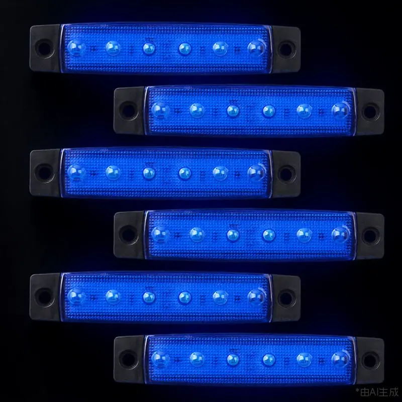 

Комплект из 6 водонепроницаемых навигационных фонарей для лодок из АБС-пластика, маломощные, для ночной навигации на каяках, на палубе или в корме