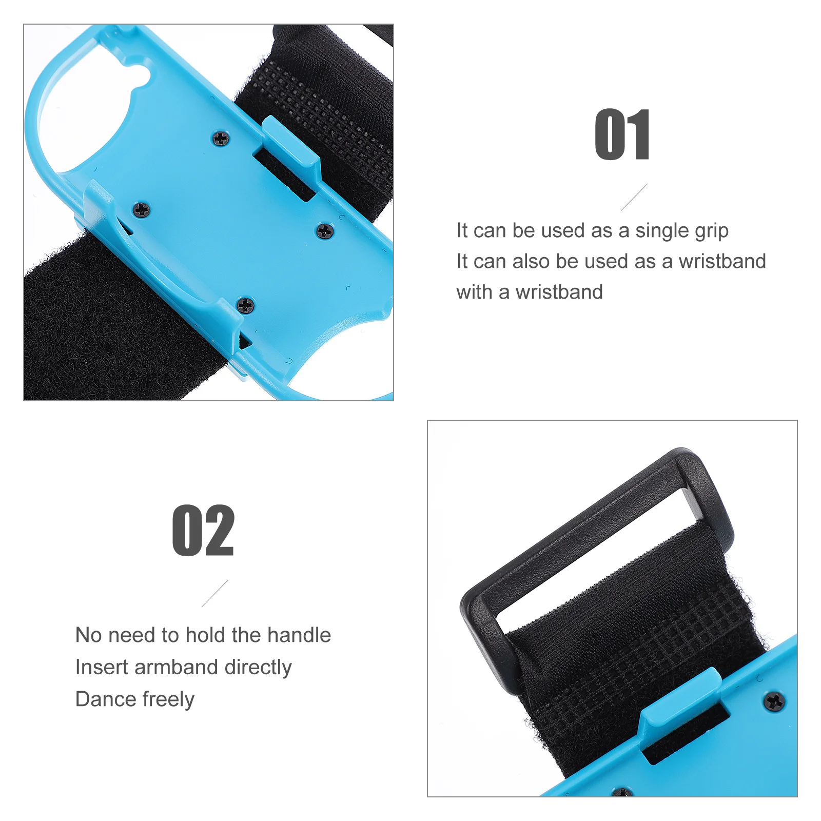 

2Pcs Adjustable Gamepad Wrist Strap Premium ABS Material Dance Freely Gaming Accessory Elastic Strap for Game Controller