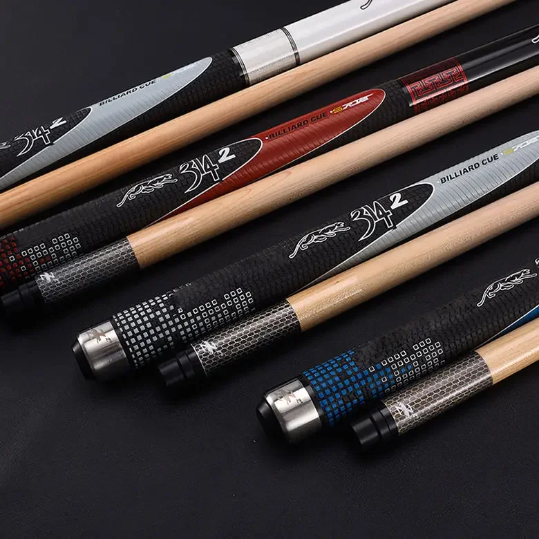 

Snooker Pool Cue 3 / 4 Jointed Billiard Stick Aluminum Alloy TX Maple Wood Carbon Fiber Pool Cue Ash Wood 1/2 Split Cue