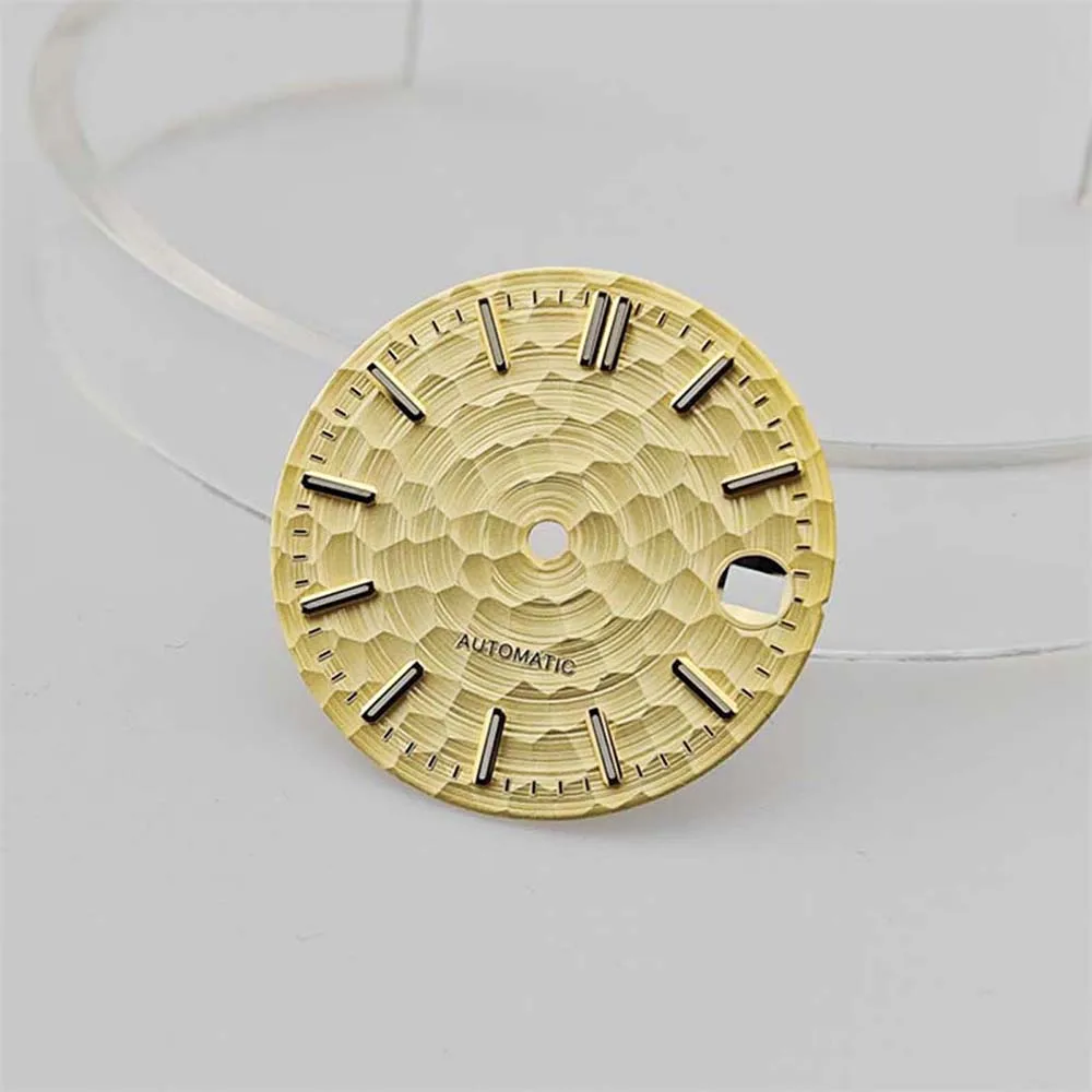 Quadrante dell'orologio fai-da-te quadrante dell'orologio luminoso verde da 28,5 mm per accessori modificati per orologio con movimento NH35 NH36