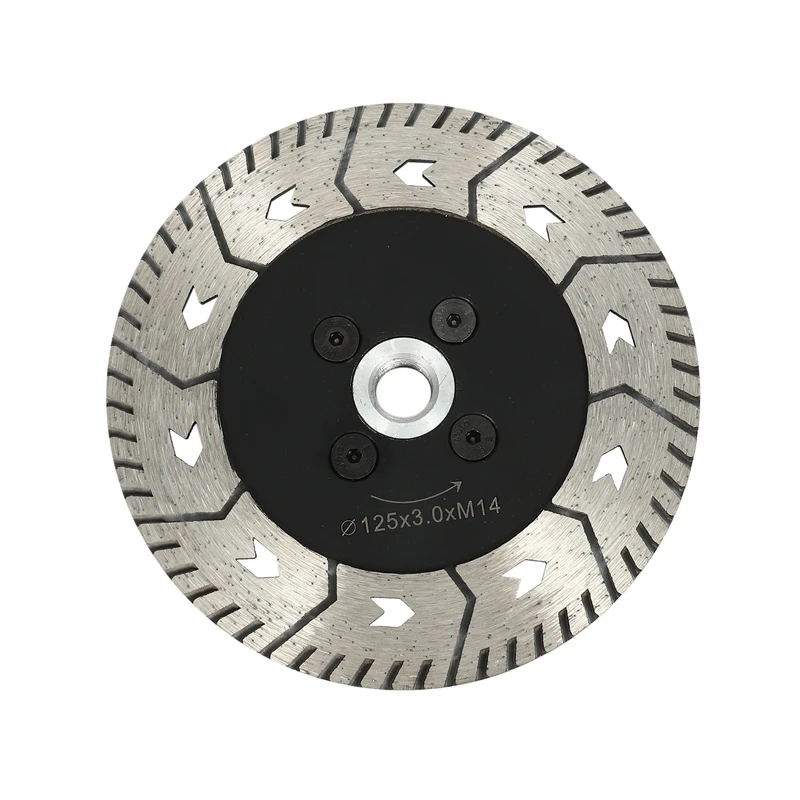 125 X 2.8Mm M14 Double-Sided Diamond Saw Blade Grinding Slice Sharp Type With Flange