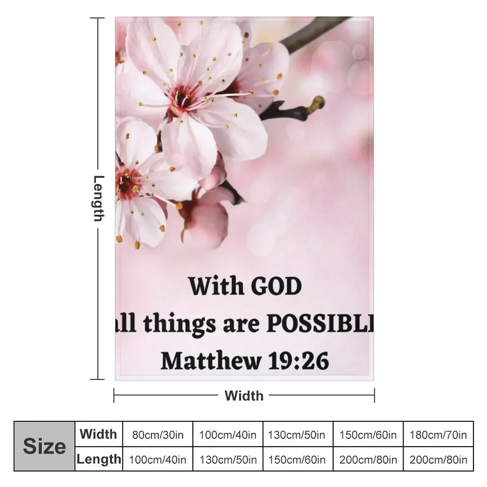 Matthew 19:26 - With GOD all things are POSSIBLE Throw Blanket Beautifuls Luxury Plaid on the sofa Soft Plaid Blankets