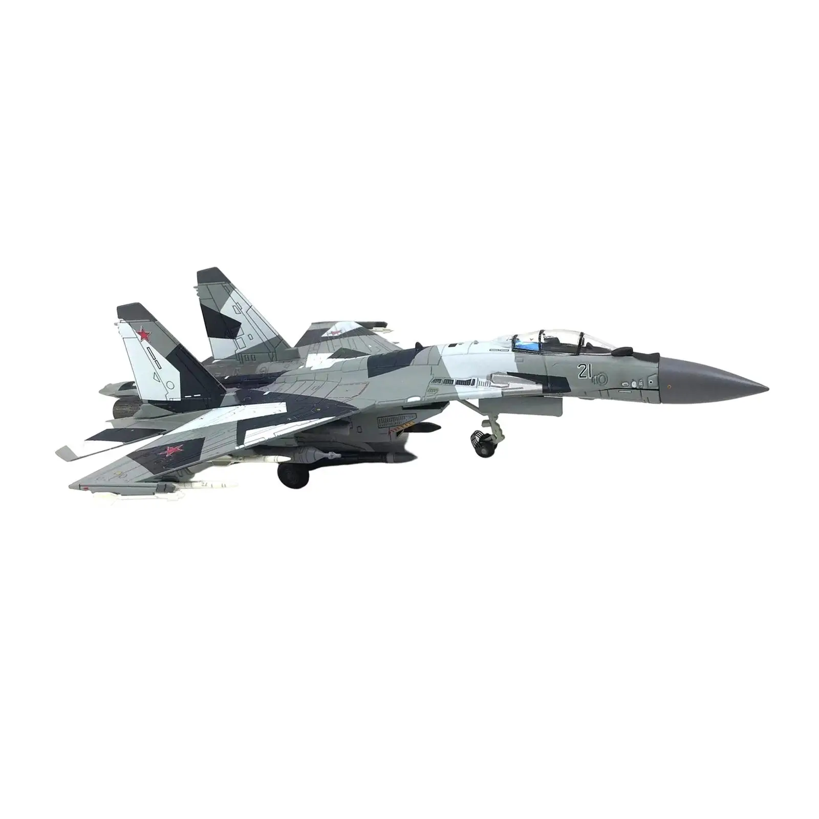 1/100 Scale Russian SU35 Fighter Diecast Kids toys Model Home Table Ornaments Decoration