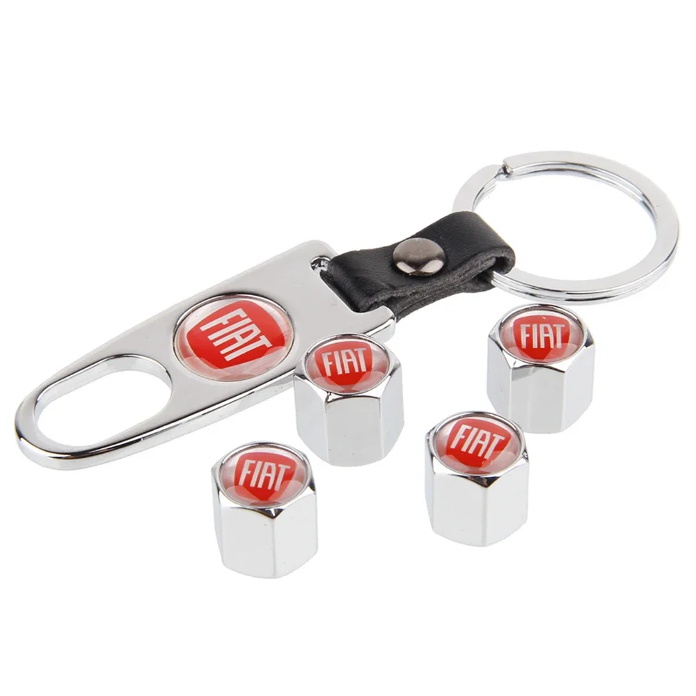 Car Wheel Center Hub Caps & Tire Valve Caps Auto Styling Accessories for FIAT Punto Stilo Siena Aegea Doblo Panda Tipo 500 600