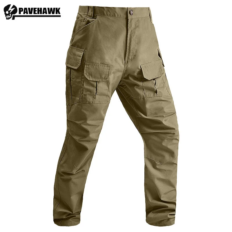 American Mountaineering Mens Overalls Outdoor Hiking Multi Pocket Cargo Pants Male Wear-resistant Waterproof Camouflage Trousers