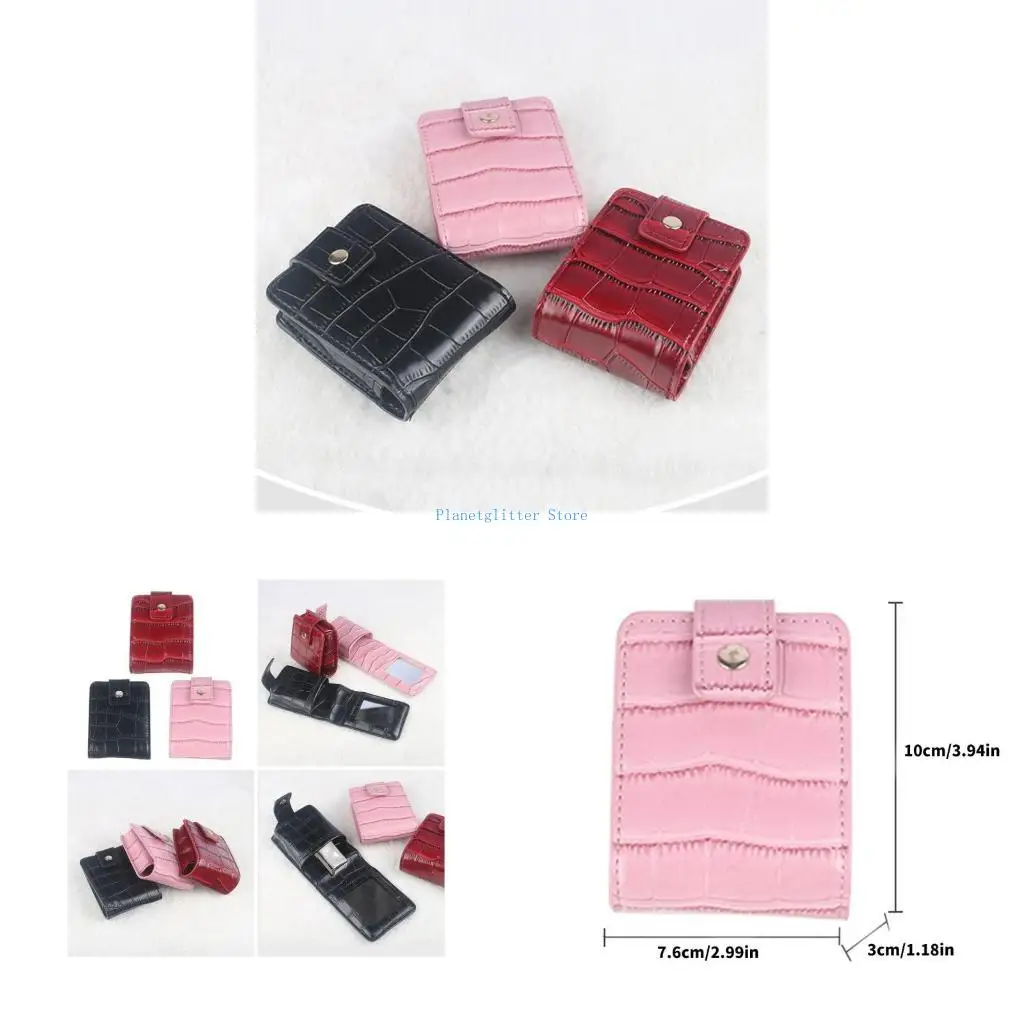 

652B Miniature Lipstick Cosmetic Bag Portable PU Leather Earphone for Women