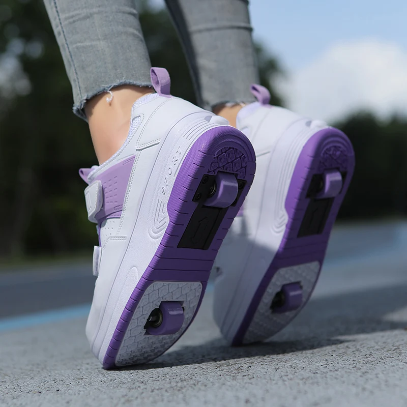 جديد الأطفال زلاجات دوارة بنين بنات عجلة مزدوجة للجنسين زلاجات دوارة أحذية رياضية جديدة في الهواء الطلق أحذية رياضية كاجوال #2