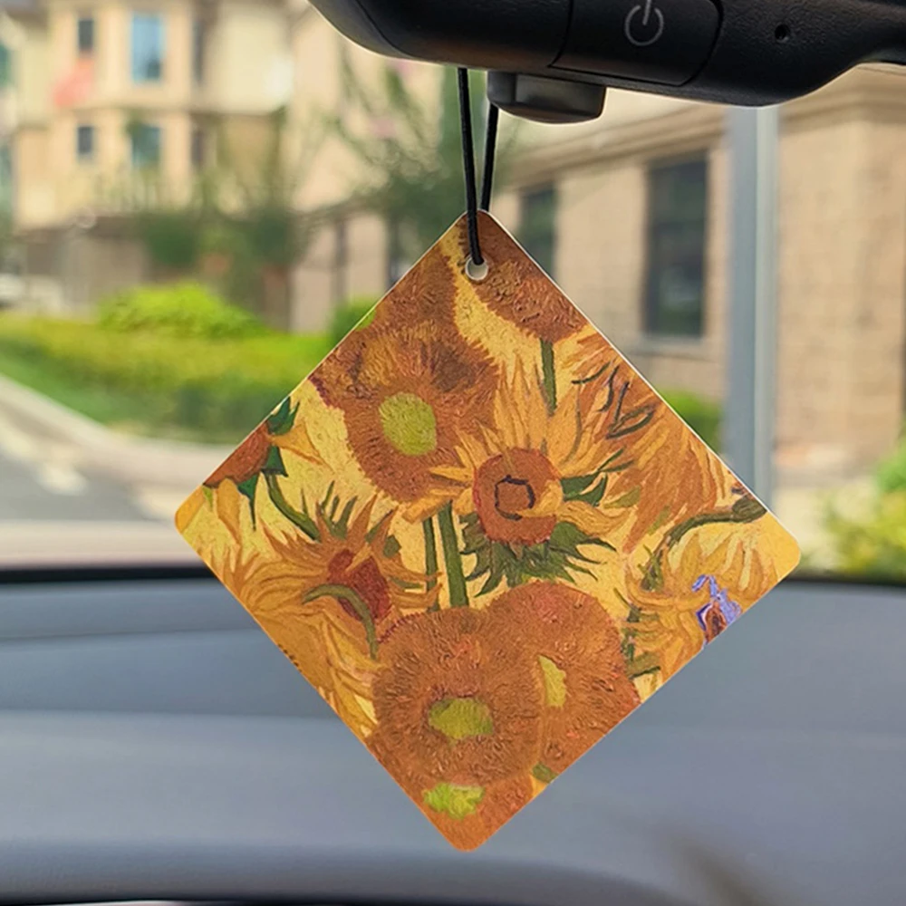 1/3/5 PCS Car Air Freshener Auto Aromatherapy Film Car Hanging Oil Painting Paper Fragrance Tablets Deodorization Accessories