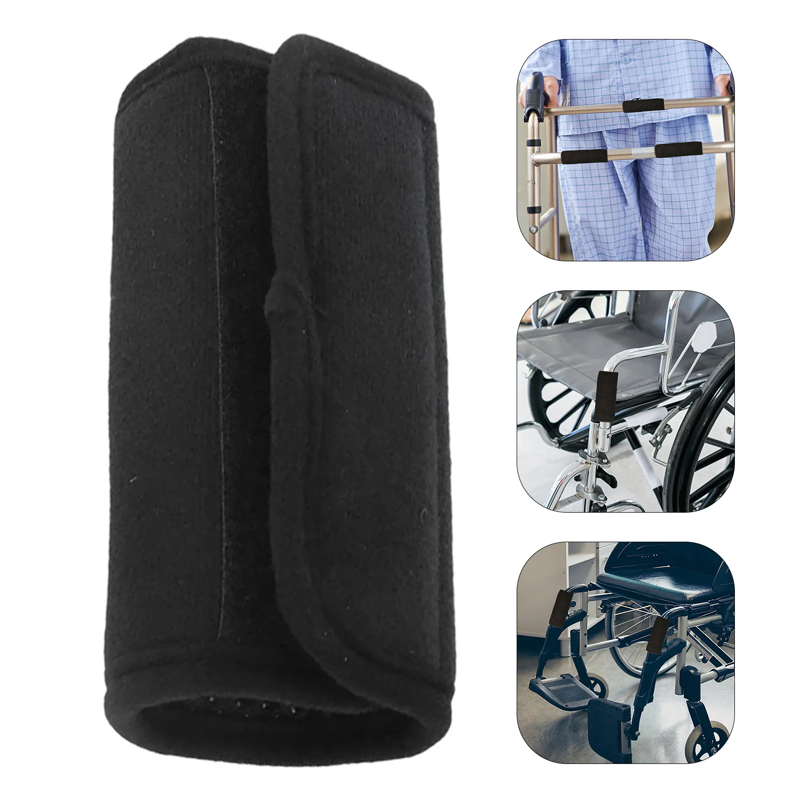 

1 пара впитывающих противоскользящих чехлов на ручки для костылей для инвалидных колясок, аксессуары для ходунков-трости, прочная ручка-подушка