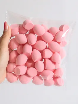 50pcs/pack Mini Makeup Sponge, Beauty Sponge, Blending Sponge, Flawless For Liquid, Dry And Wet Dual Use Makeup Cream