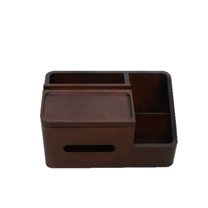 

Wooden desk stationery sorting storage box, hotel room home desktop storage box
