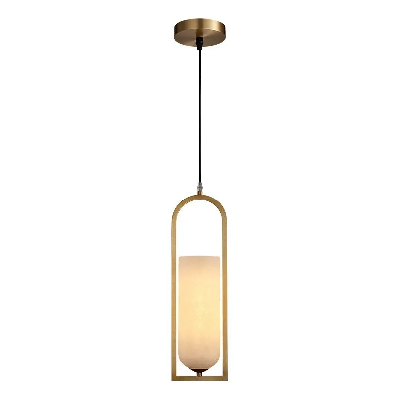 

All-copper marble small chandelier Nordic light luxury designer restaurant bar counter bedroom bedside study single-head