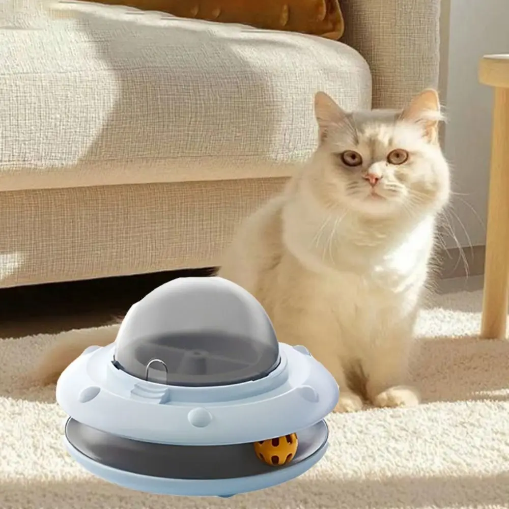 

Electric Flying Disc Automatic Feeder Hidden Food Large Capacity Dog Automatic Feeder Puzzle with Bell Ball Pet Snack Feeder