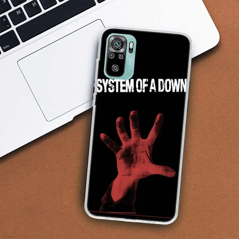 System Of A Down Phone Case For Xiaomi Redmi Note 13 Pro Plus 5G Cover 12 12C 10X 10C 10A 9 10 9T 9C 9A 8A 8 7A 7 6A 6 S2 K40 Ca