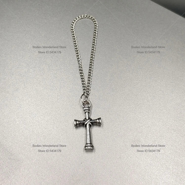 Akcesoria dla figurek żołnierzy 1/6, mini metalowy wisiorek krzyż z diamentami, naszyjnik z motywem miłości, pasuje do figurek akcji TBL BJD o wysokości 12 cali.