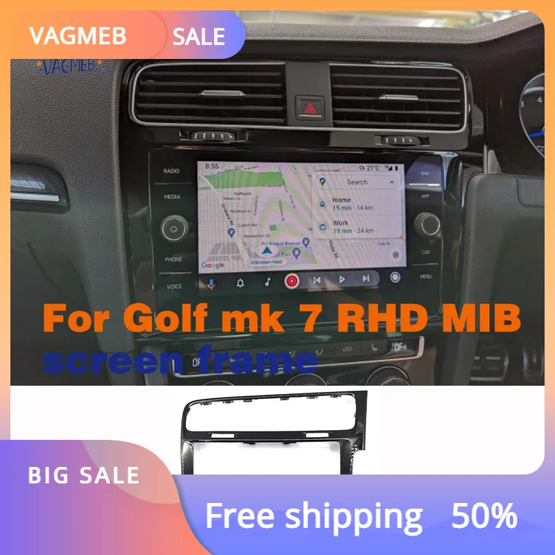 

RHD Right-hand Drive Radio Panel For VW Golf 7 MK7 Golf 7.5 MK 7.5 MIB Screen 2 Din Radio Trim Frame 8 /9 inch Car Interior Part